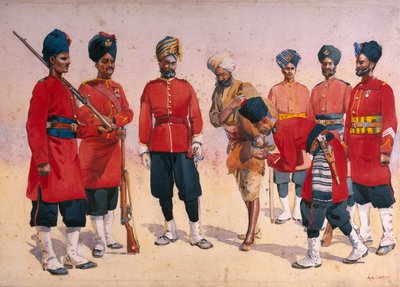 Soldiers of the Rajput Regiment, illustration for 